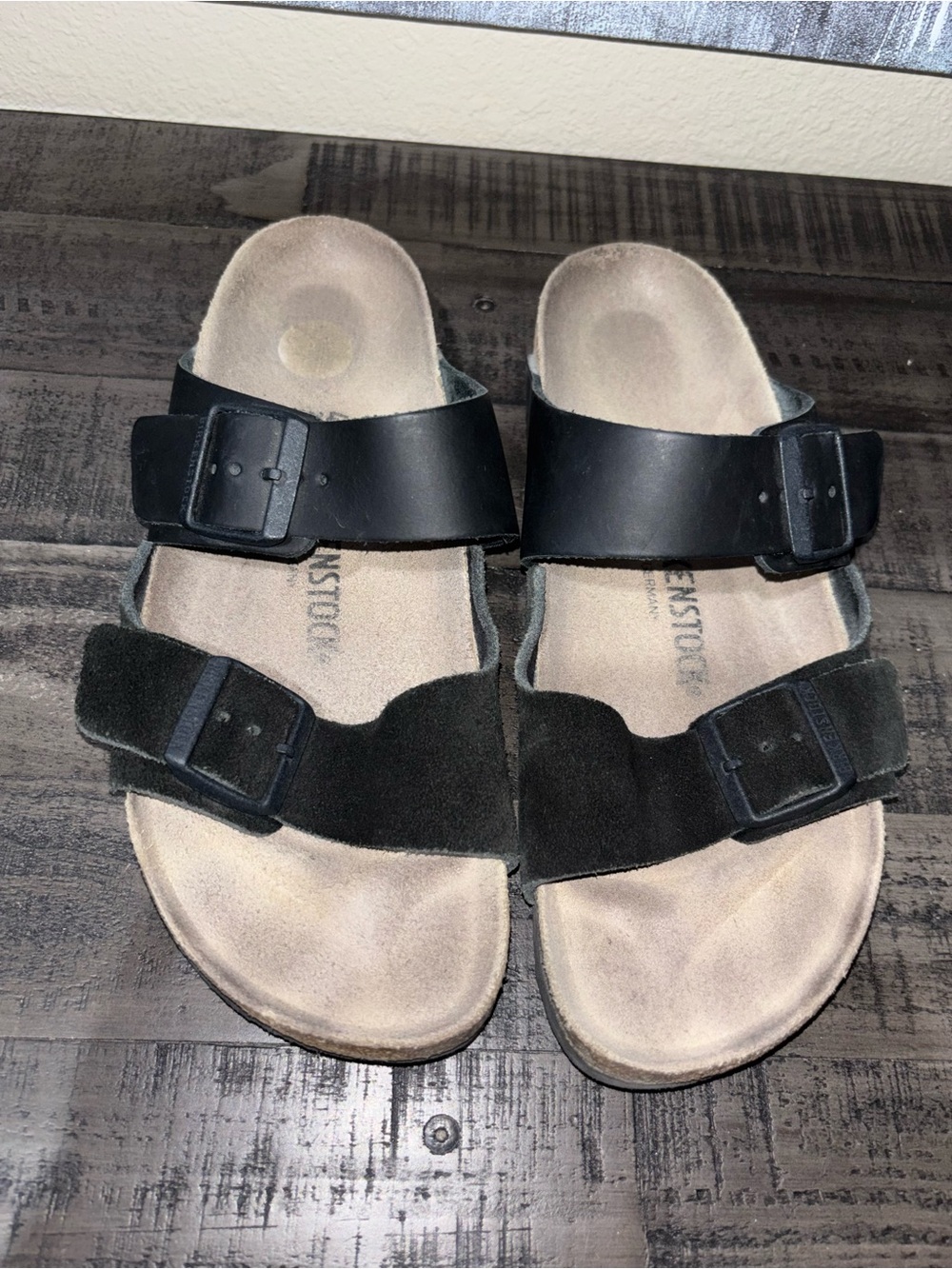Birkenstock Arizona Split black leather and suede sandals SZ 41 - Picture 11 of 11